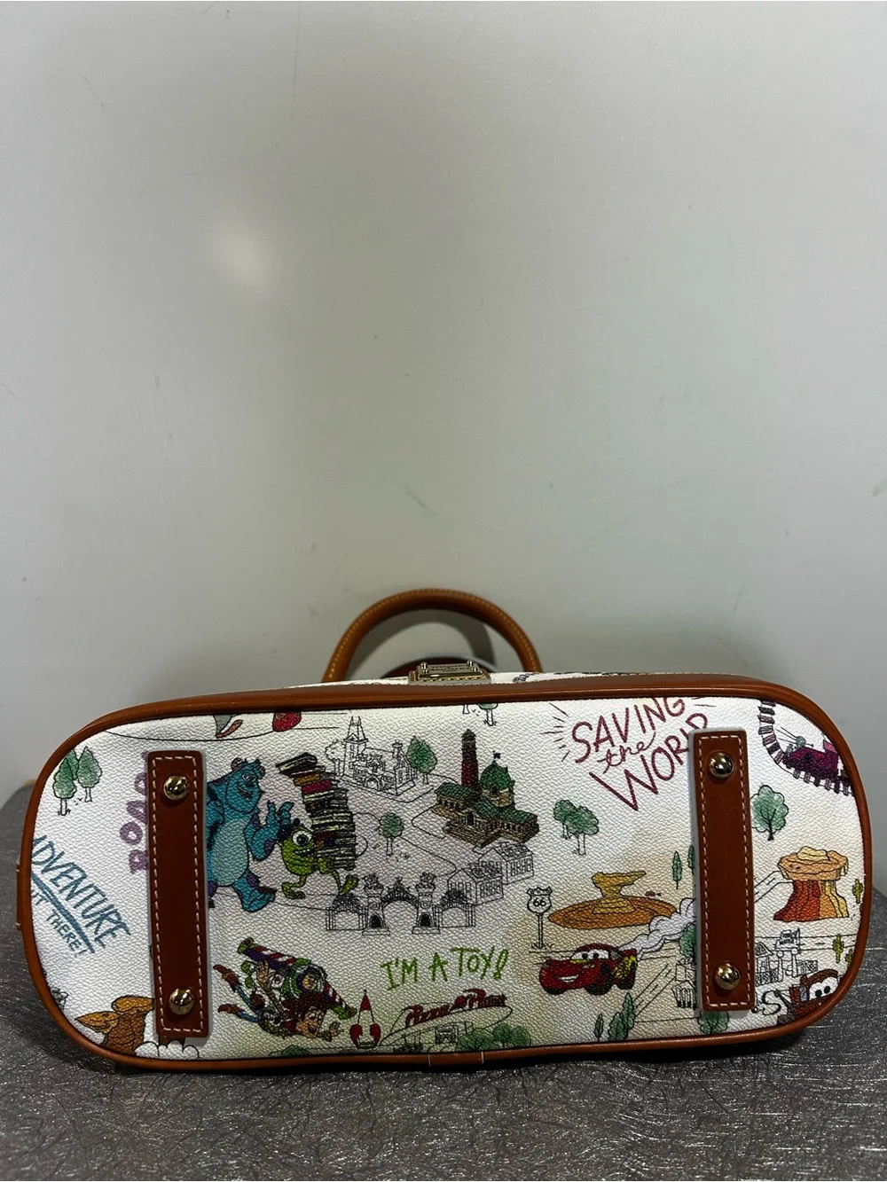 NWT Disney Parks Dooney & Bourke Pixar Satchel crossbody Bag Up Cars Toy Story